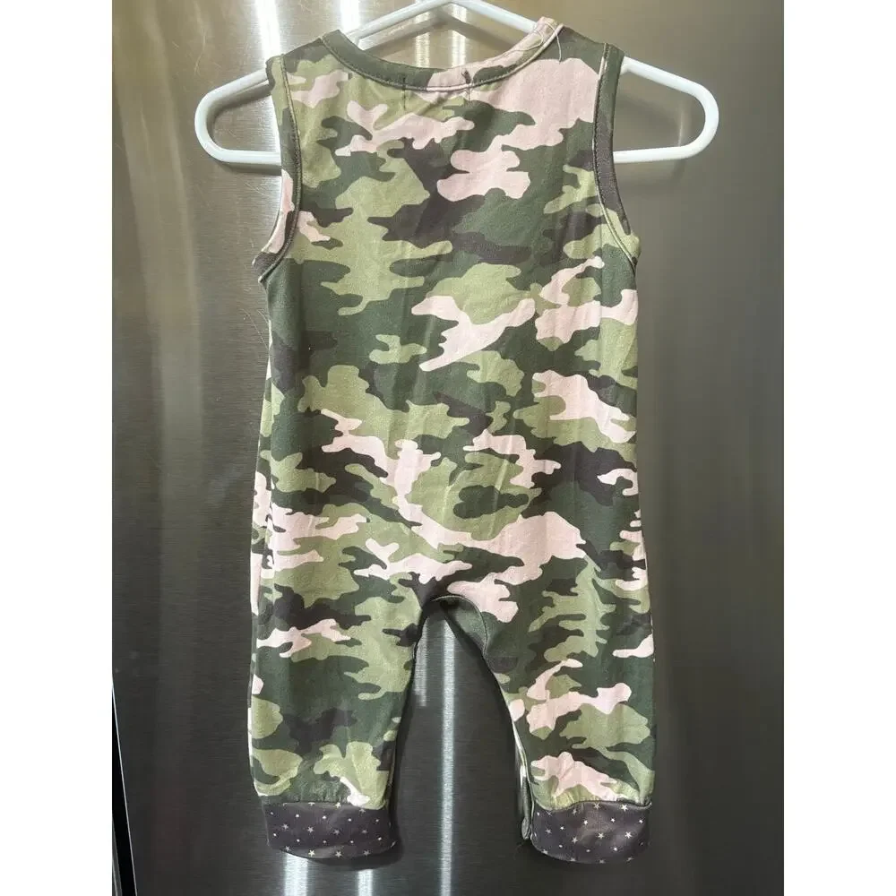 Light Pink and Camo Jumpsuit - Pete + Lucy - 3-6mo